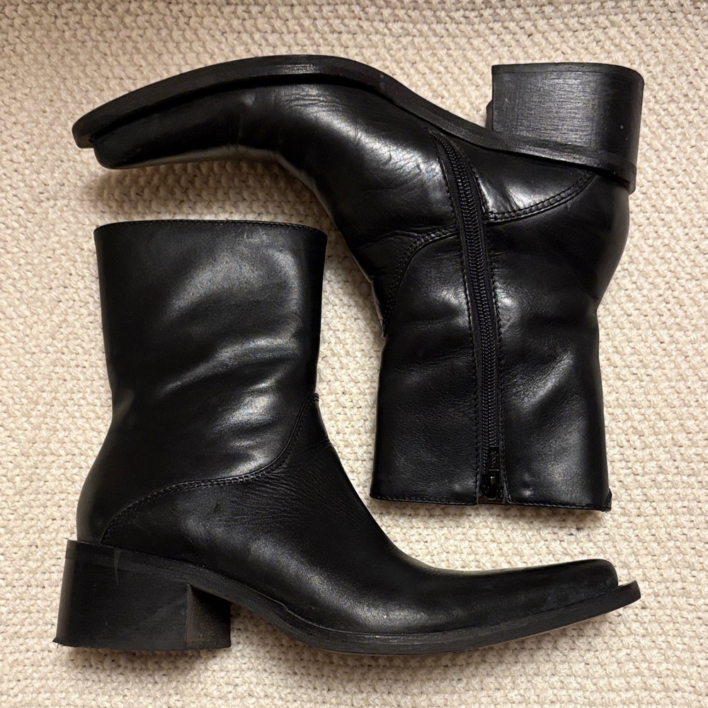Black Heeled Boots for Women - Picture 2 of 5